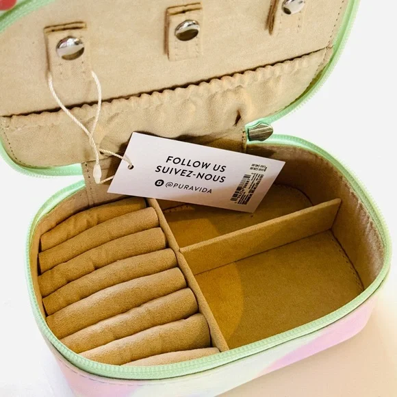 Pura Vida Watercokor Jewelry Case Set with gift bracelet and stickers - Picture 2 of 12